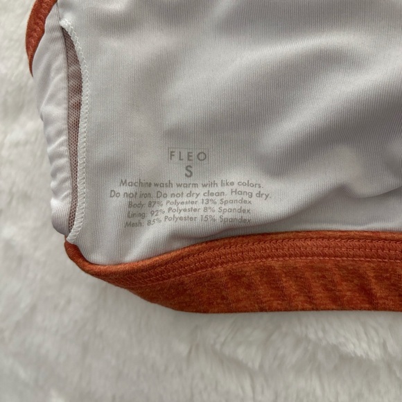 Fleo Nora Sports Bra Orange/Burnt Orange Size Small Medium Support T Back Active - Picture 8 of 8